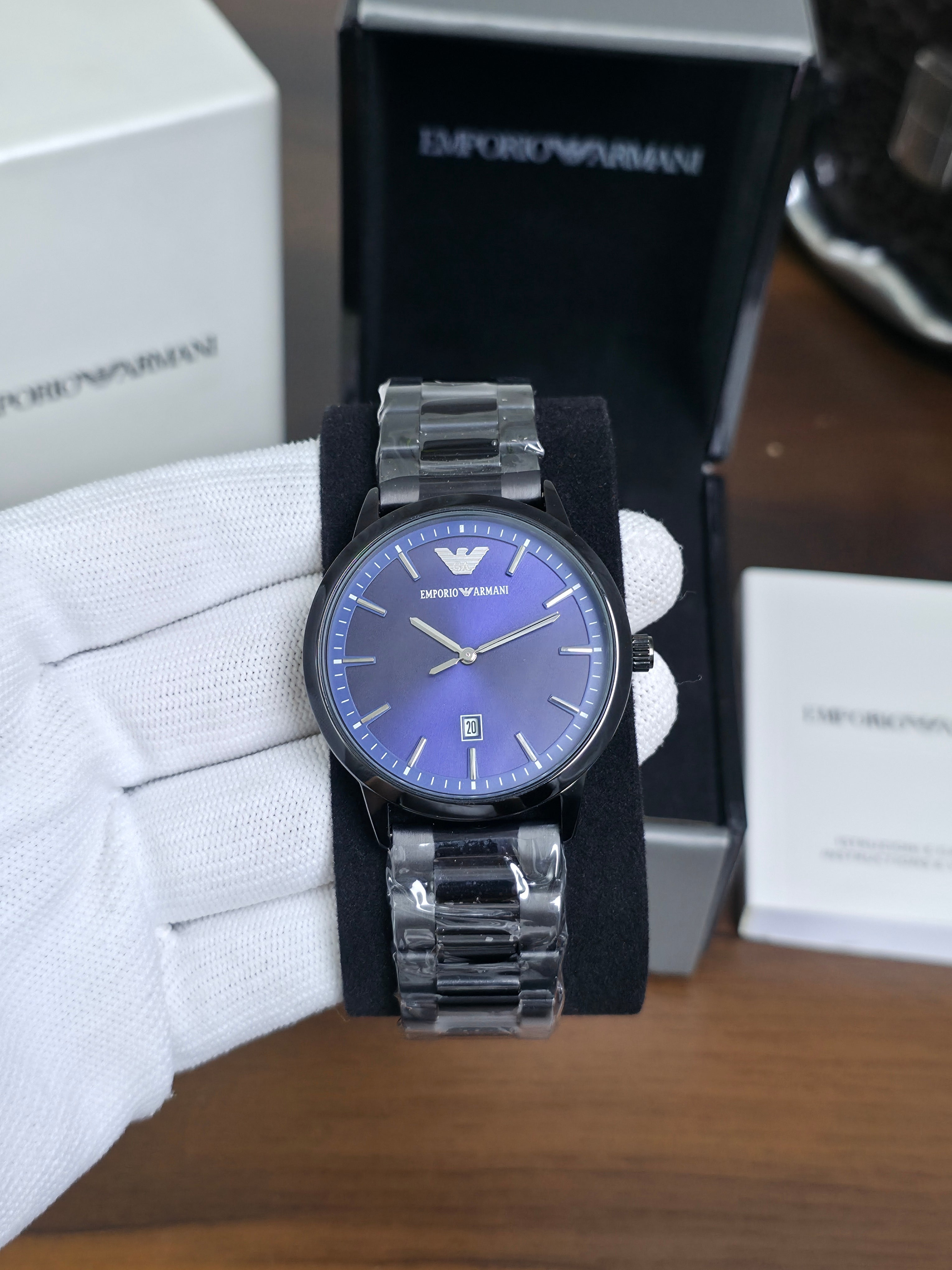 Emporio Armani AR11731 Black Blue Dial