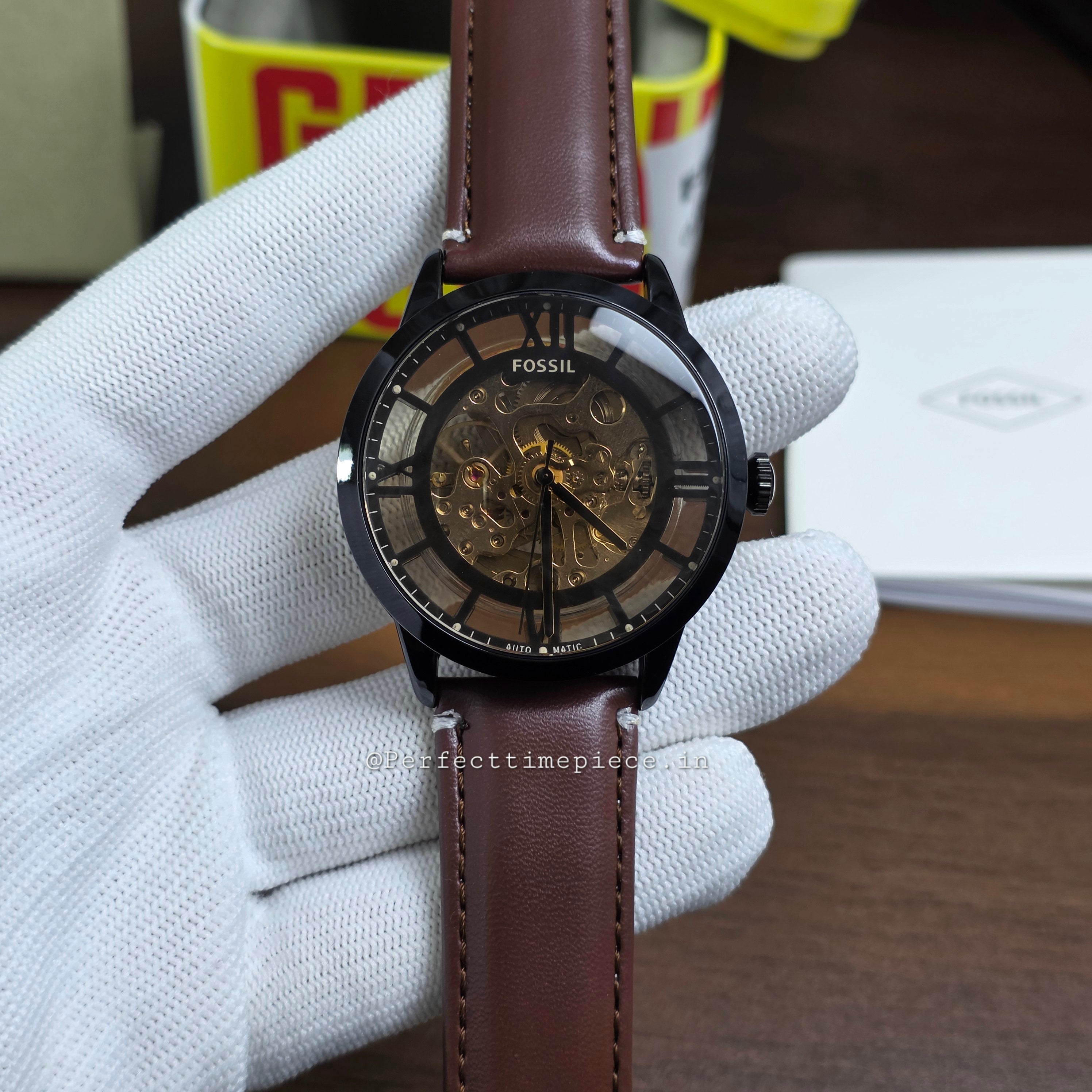 Fossil Townsman Automatic (skeleton dial) Brown