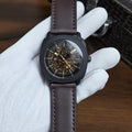 Fossil ME3253 Leather Skeleton Watch