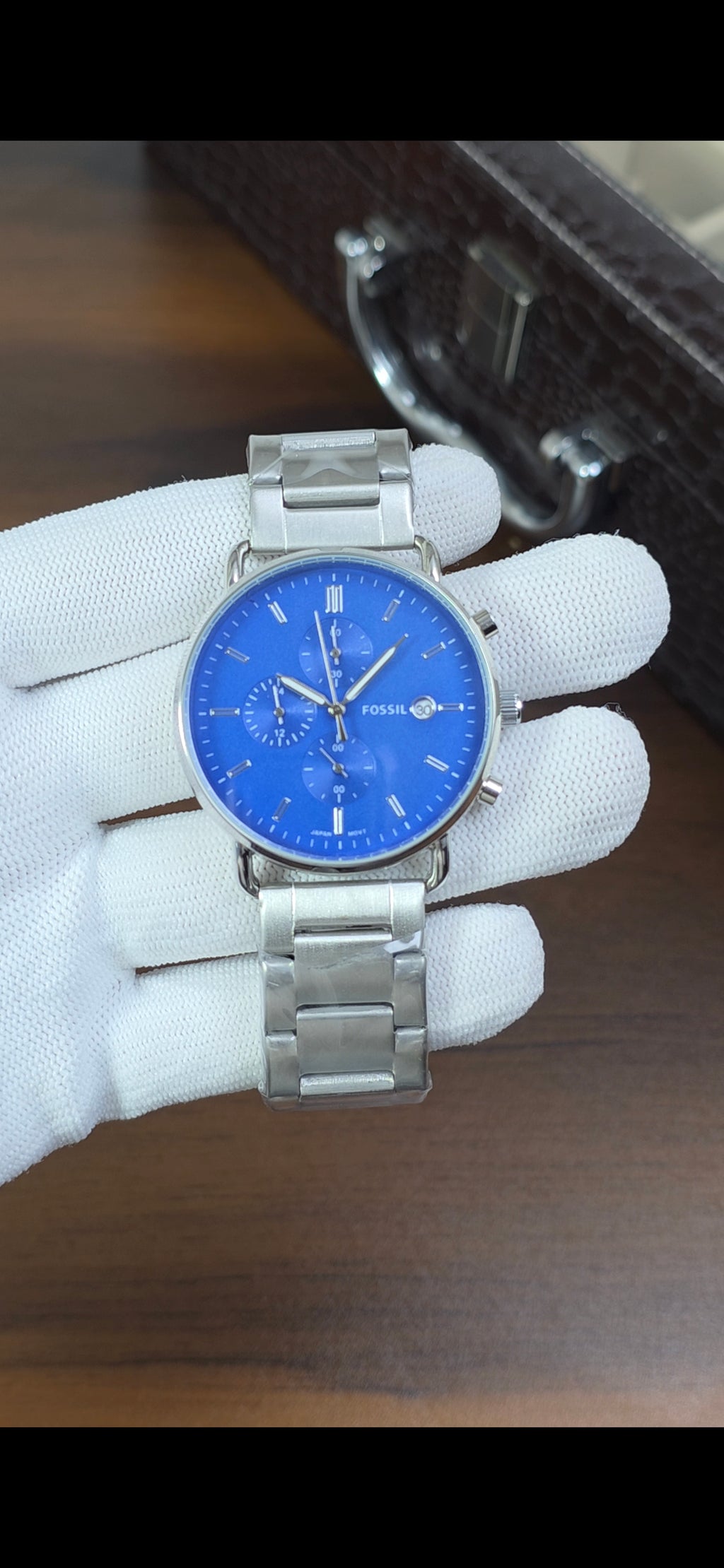 Fossil The Commuter Mens Watch (Blue Dial)