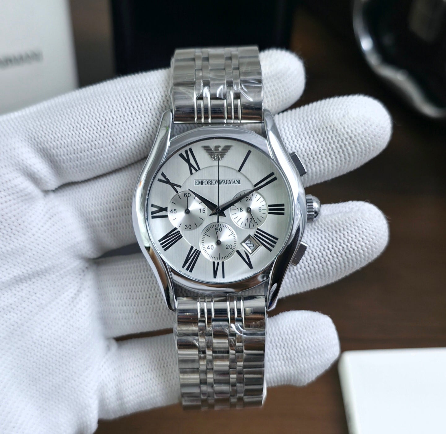 Emporio Armani Valente Silver 3 Colours